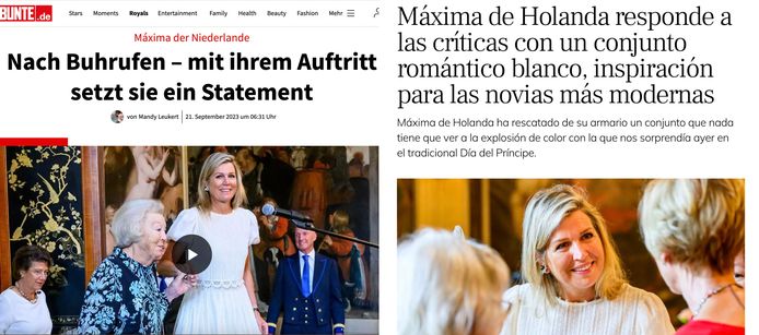 La stampa europea ha prestato grande attenzione all'aspetto di Maxima.