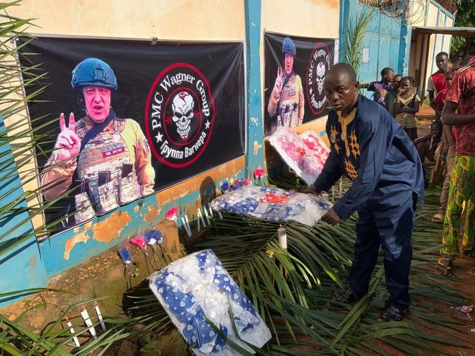 Le mémorial d'Evgueni Prigojine en République centrafricaine.