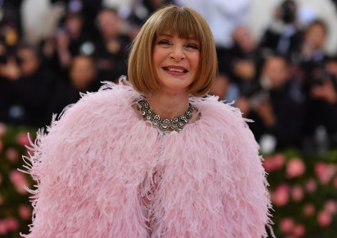 Anna Wintour tijdens de vorige editie van het Met Gala, in 2019.