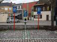 Elektrische laadpalen in Wetteren aan de Zeshoek.