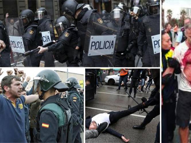 Dag vol geweld: zo verliep het referendum in Catalonië