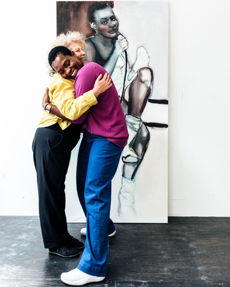 Marlene Dumas en Romana Vrede. Beeld Rebecca Fertinel