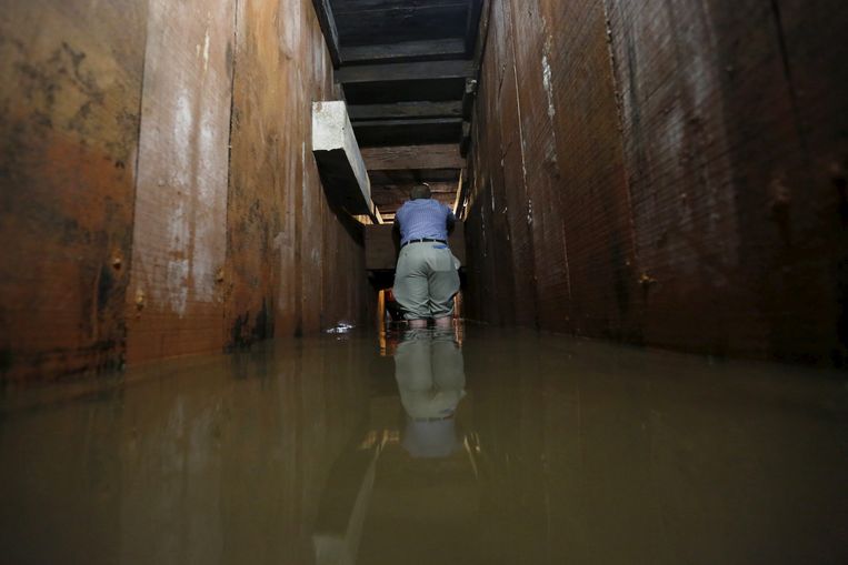 De tunnel waardoor hij ontsnapte. Beeld REUTERS