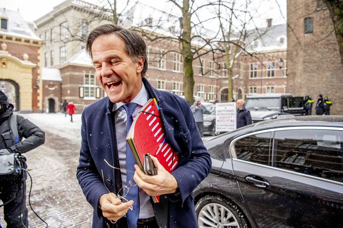 Mark Rutte op het Binnenhof.