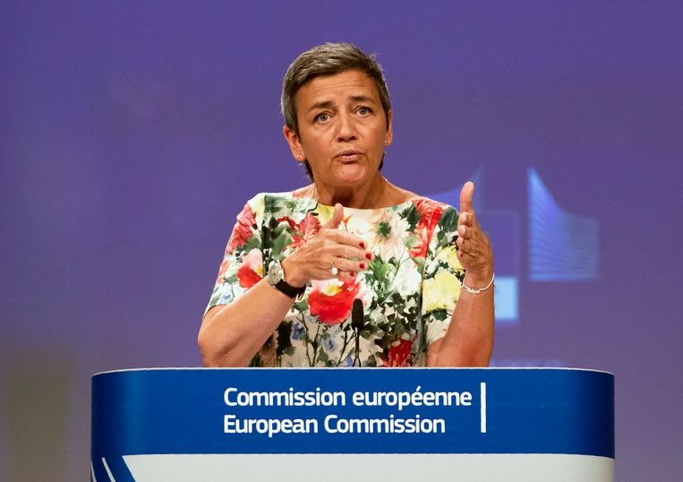 Europees Commissaris Margrethe Vestager. Beeld AP