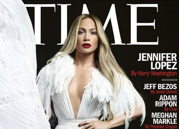 Jennifer Lopez op de cover van Time.