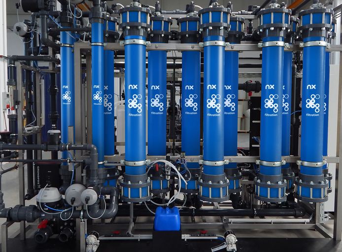 Opstelling met zuiveringsmembranen van NX Filtration,