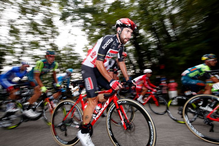 Thomas De Gendt in de zestiende Giro-etappe naar San Daniele del Friuli. Beeld Photo News