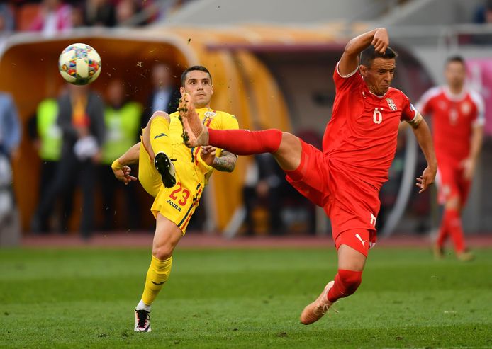 Stanciu speelde gisteren met Roemenië tegen Servië in de Nations League.