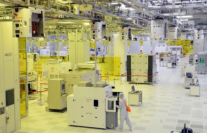 Een chipfabriek van SK Hynix in het Zuid-Koreaanse Icheon.