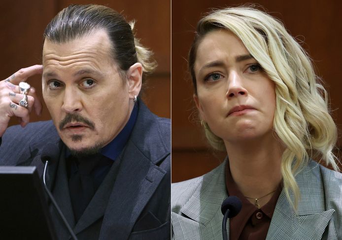 Johnny Depp (links) en Amber Heard