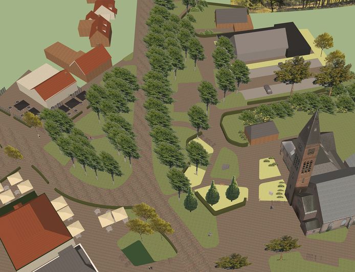 Impressie van het vernieuwde dorpshart van De Lutte, waar bewoners, horeca en andere ondernemers nog hun zegje over kunnen doen.