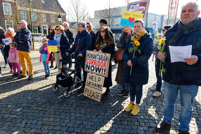 Het Oekraïneprotest op de Parade in Den Bosch.