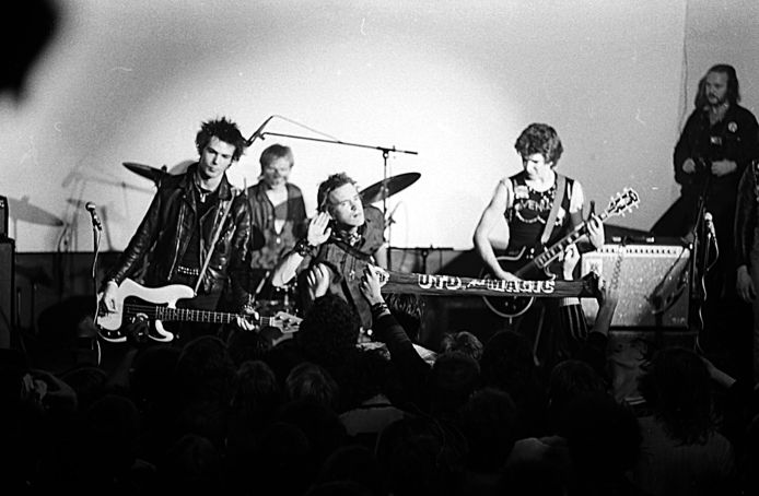 Sex Pistols in december 1977 in Eksit Rotterdam.