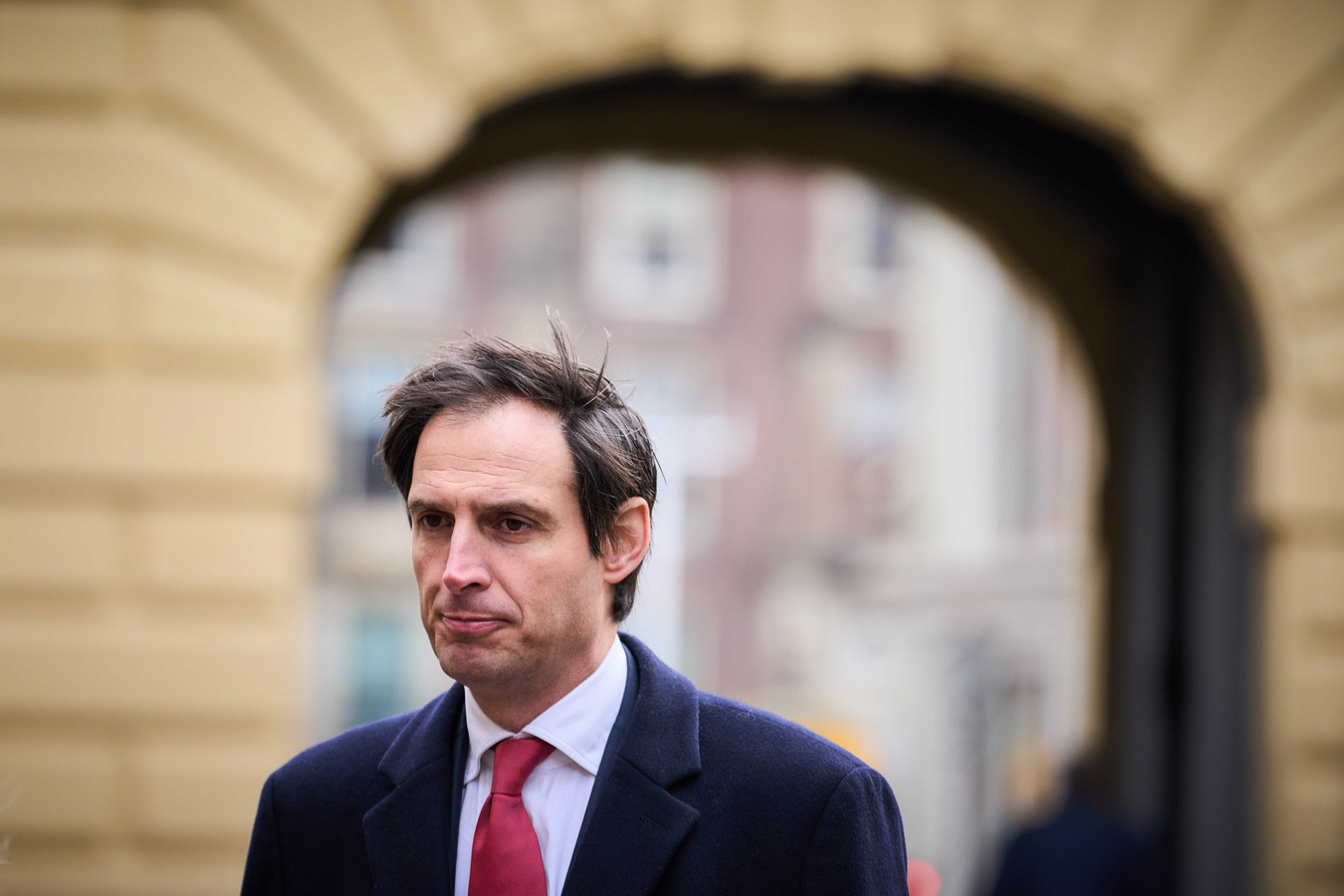 Wopke Hoekstra, minister van Buitenlandse Zaken bij aankomst op het Binnenhof.