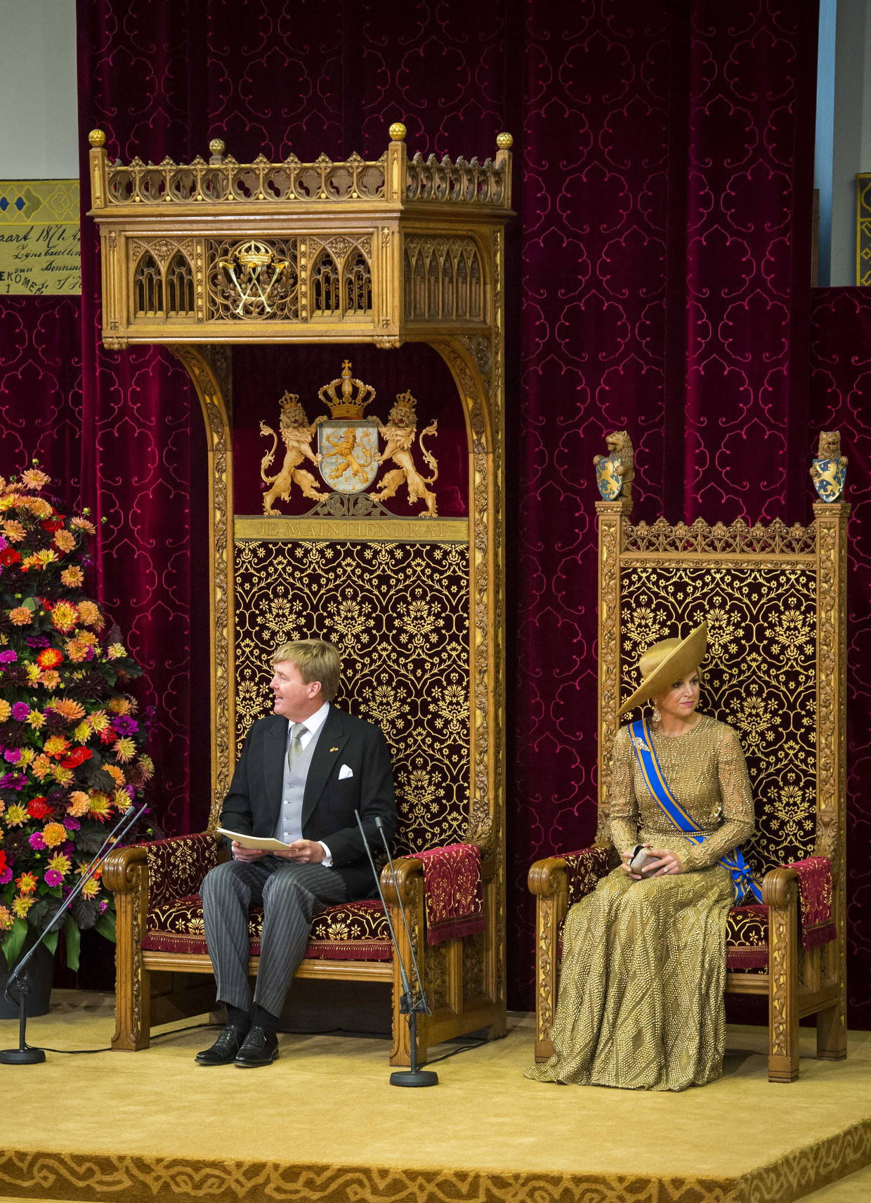 De Troon in de Ridderzaal Beeld ANP