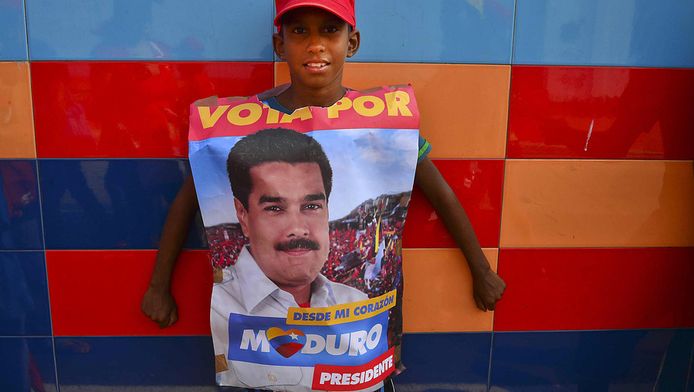 Affiche électorale de Nicolas Maduro, successeur désigné de Hugo Chavez