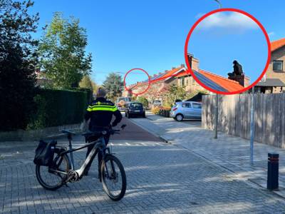 Arrestatieteam haalt jonge vrouw van het dak van een woning in Harderwijk