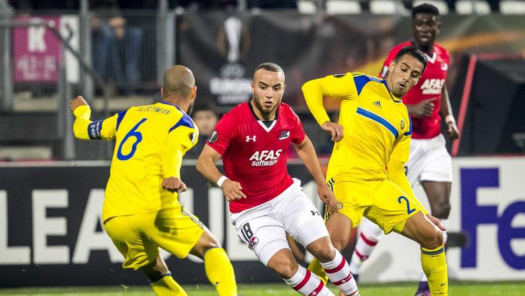 De wedstrijd AZC tegen Maccabi Tel Aviv. Beeld anp