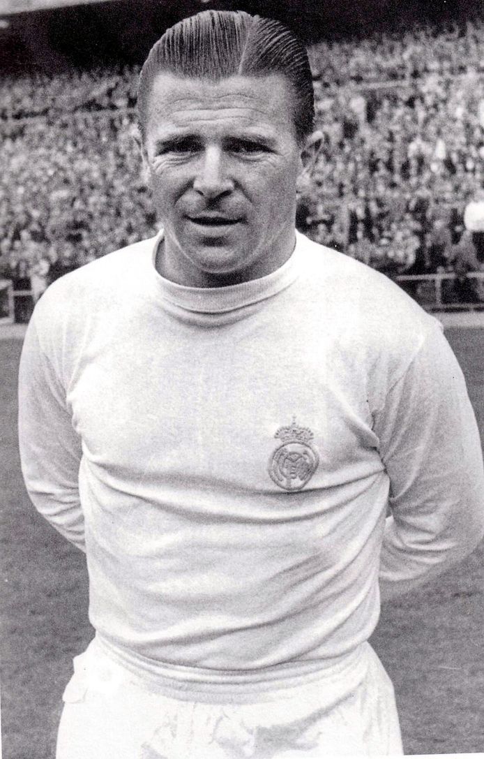 Ferenc Puskas als speler van Real Madrid.