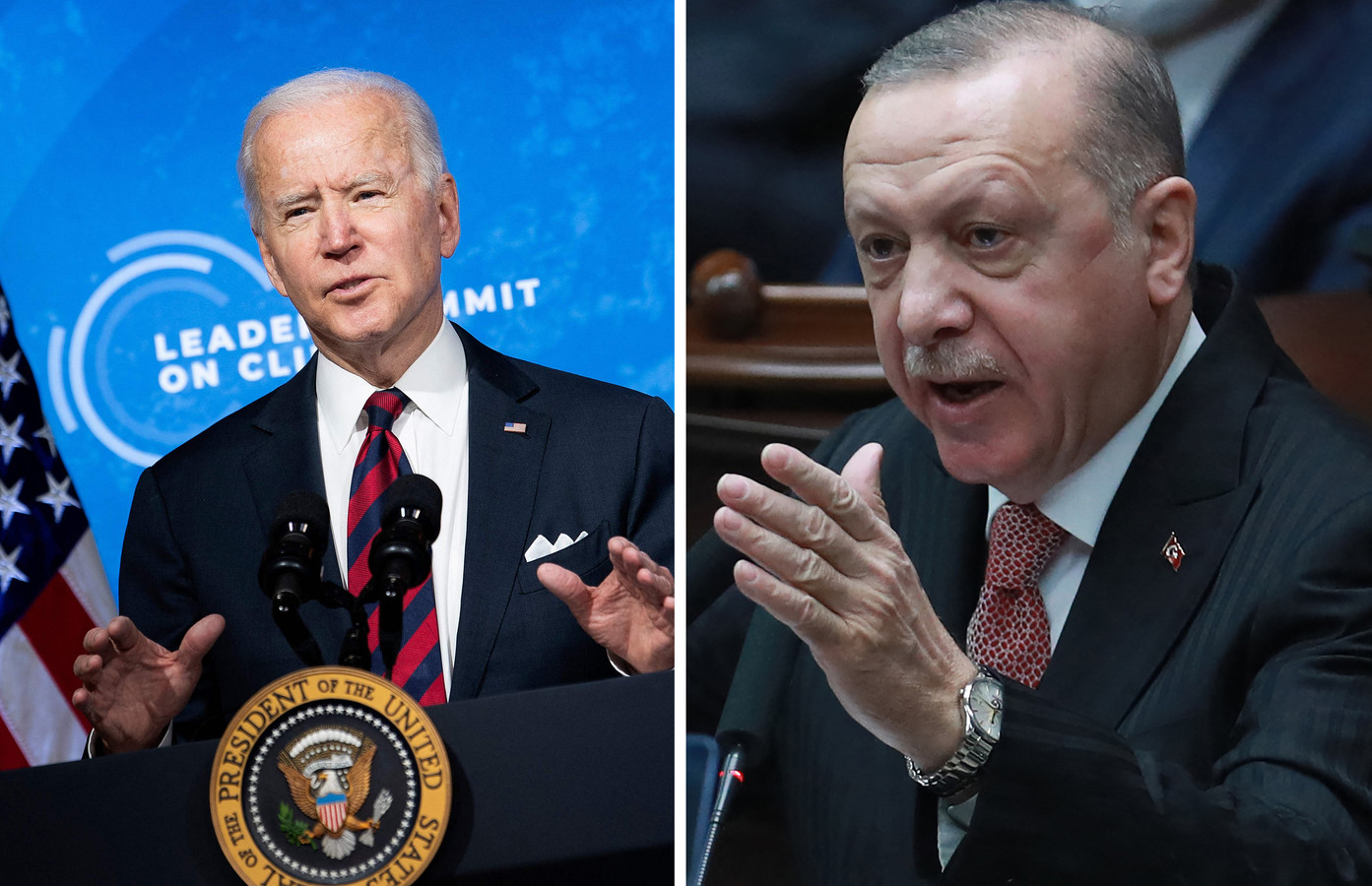 Joe Biden en Recep Tayyip Erdogan.