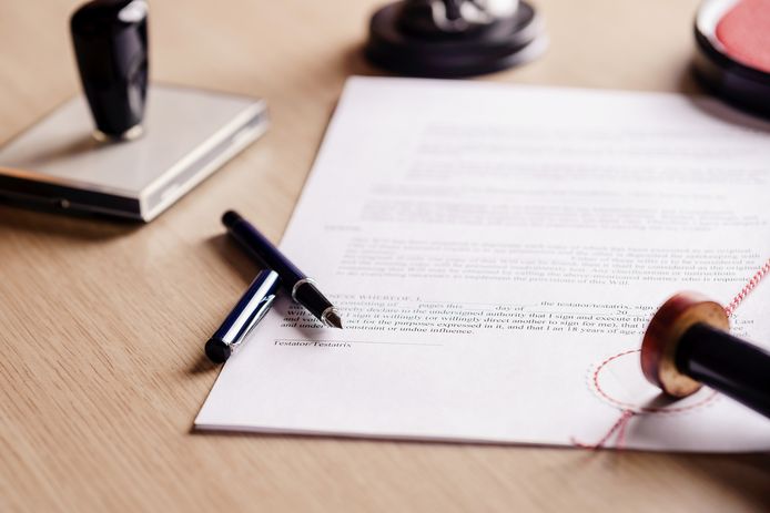 Notaris notariskantoor testament document notary administratie