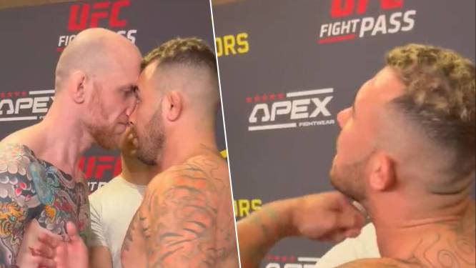 KIJK. Heetgebakerde ‘Cage Warriors’ wachten zelfs niet tot in de kooi: face-off loopt even uit de hand in Londen