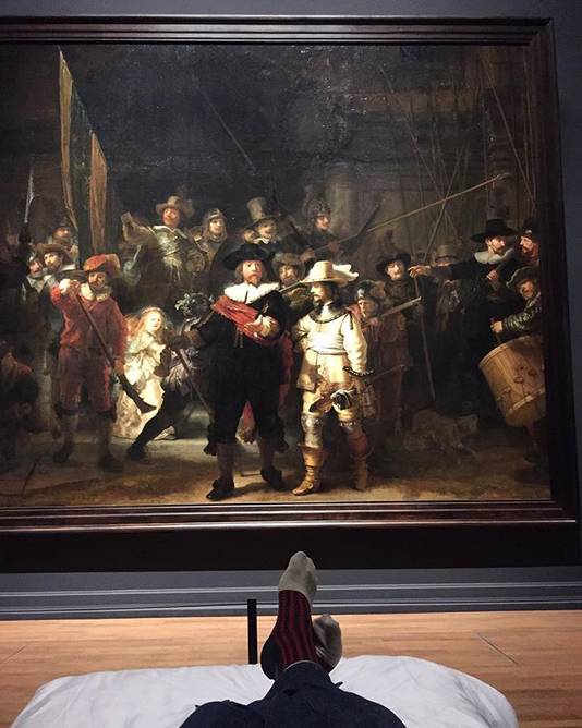 Stefan Kasper kon vanaf zijn bed de Nachtwacht van Rembrandt bewonderen.