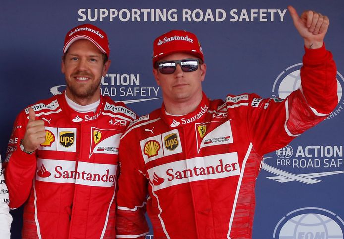 Sebastian Vettel en Kimi Räikkönen.