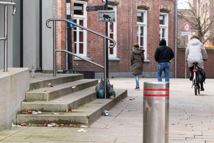 De trap van het Wilminktheater, de laatste rustplaats van de zwerver.