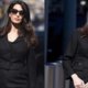 Amal Clooney showt babybuik in stijl
