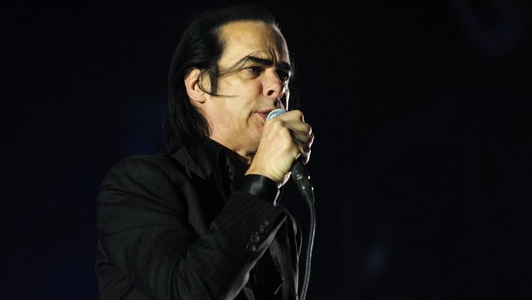 Nick Cave, afgelopen weekend op het Coachellafestival. Beeld getty