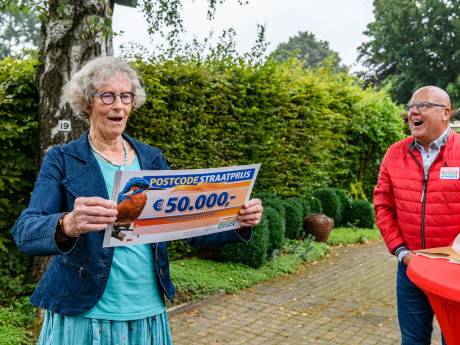 Straatprijs Postcode Loterij valt in villawijk in Haaksbergen