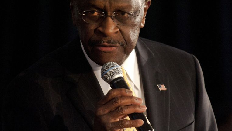 De Republikeinse presidentskandidaat Herman Cain. Beeld getty