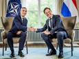 Mark Rutte ontving vorig jaar Navo-topman Jens Stoltenberg op het Catshuis.