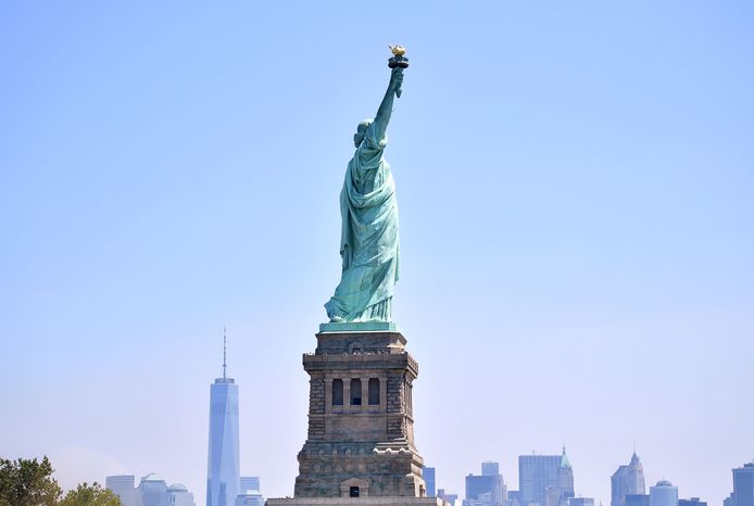 Het Amerikaanse Vrijheidsbeeld op Liberty Island.