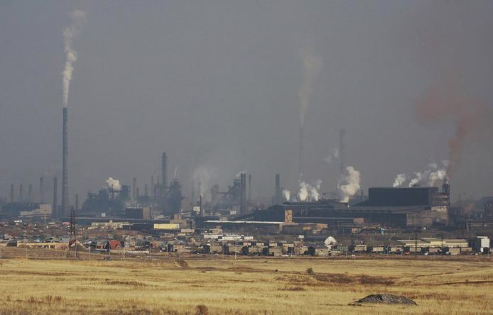 Temirtau is bekend in het land om zijn zware industrie.