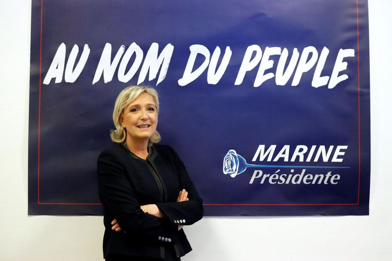 De Franse presidentskandidaat Marine le Pen. Beeld reuters