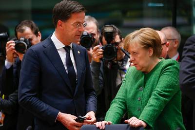 Rutte bereid om Merkel te hulp te schieten