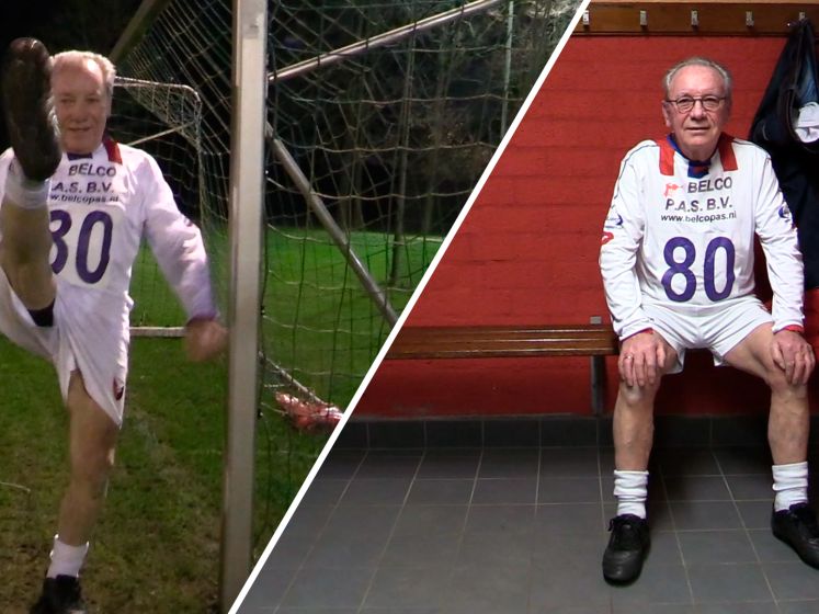 80-jarige Leo voetbalt nog steeds met de jeugd: 'Goed voor je body'