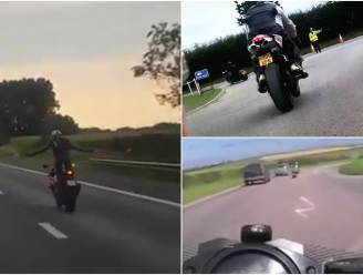 VIDEO: Zonder handen op E40 en nog 6 filmpjes van motorrijders die het veel te bont maken op de weg