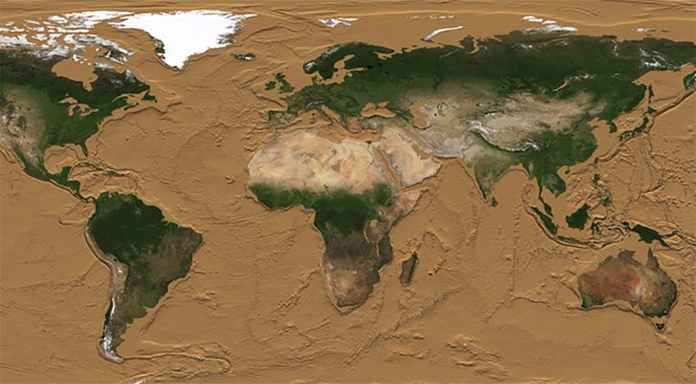 Zo ziet een opgedroogde Aarde eruit.