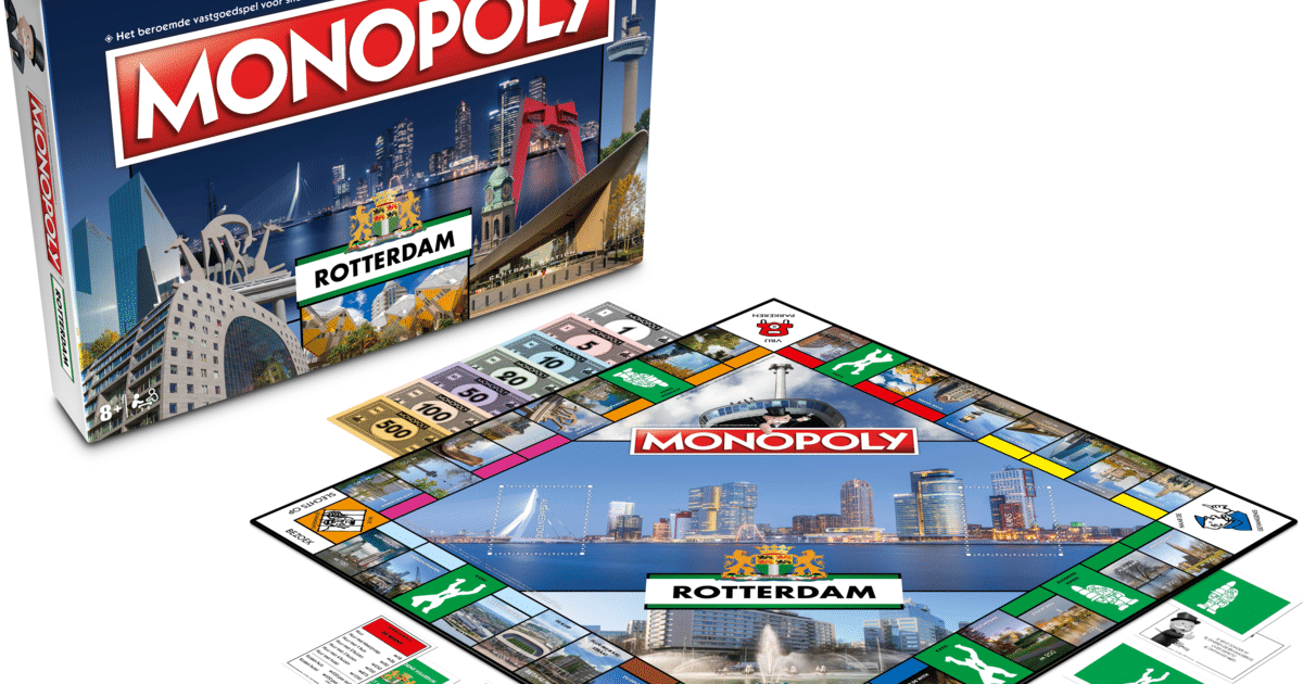 schuintrekken Regelen deze Onze stad krijgt eigen Monopoly, met Rotterdamse tongval op de kaarten |  Rotterdam | AD.nl