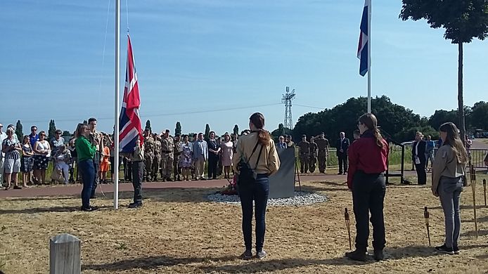 Archieffoto van de herdenking in Beuningen.