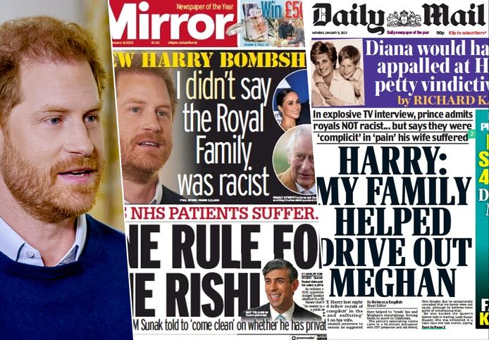 De Britse media fileert prins Harry.