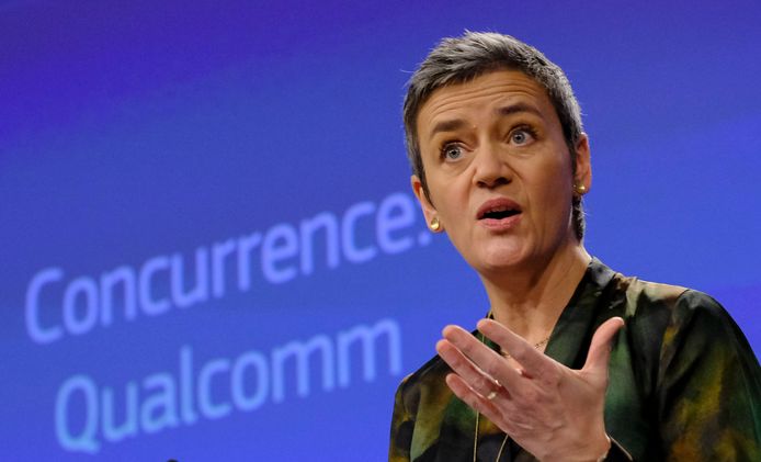 Margrethe Vestager, de Deense Europees Commissaris voor Mededinging.