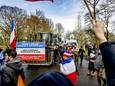 Beeld ter illustratie: demonstranten tijdens een actie van Farmers Defence Force (FDF) in het Zuiderpark in Den Haag. Niet het voertuig uit het verhaal.