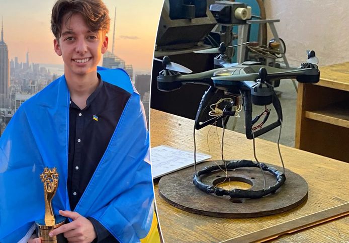 Oekraïense tiener (17) ontwikkelt dronesysteem dat landmijnen opspoort.
