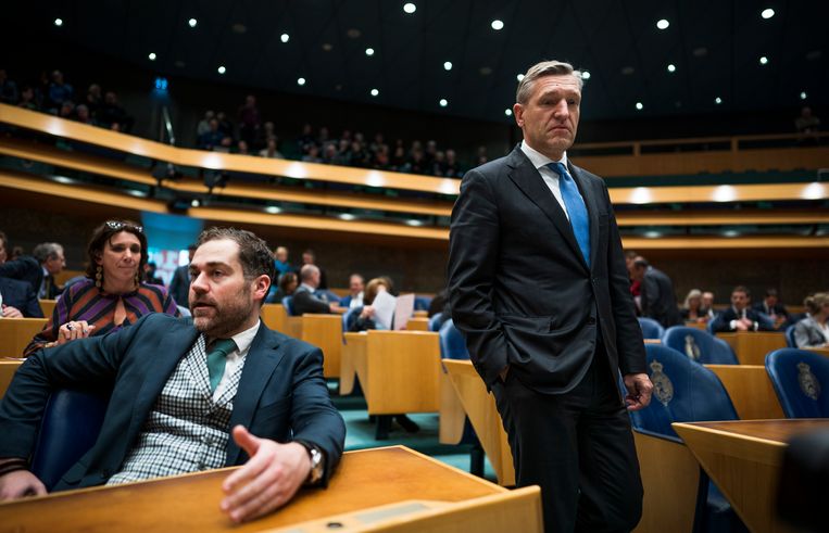 Klaas Dijkhof en Sybrand Buma. Beeld Freek van den Bergh / de Volkskrant
