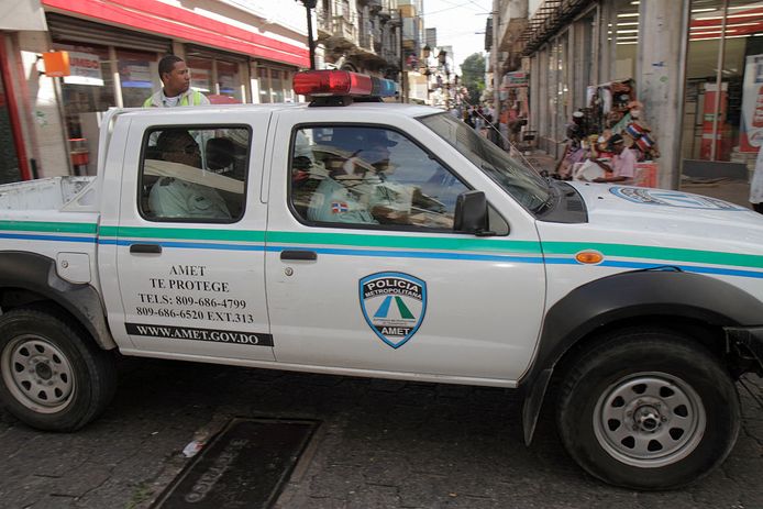 Een politiewagen in de hoofdstad Santo Domingo (archief).
